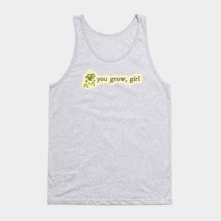 You Grow Girl Cute Plant Sticker Tank Top